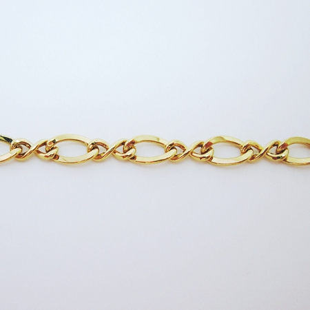 Bows and O's - 18kt Layered Gold Chain - Click Image to Close